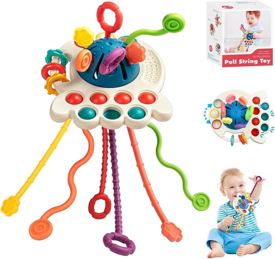Jouets sensoriels Montessori pour bébé : cordon de traction