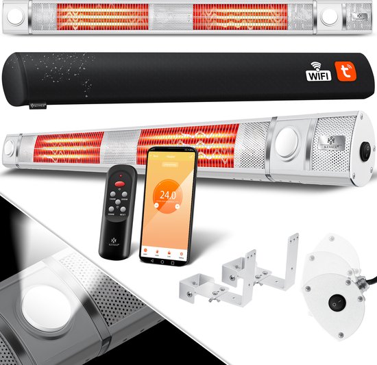 Heat Guru Plus 3000 | Infrarood Verwarming | 3000 W 3000 W 3 Standen Afstandsbediening 3000 W Zwart