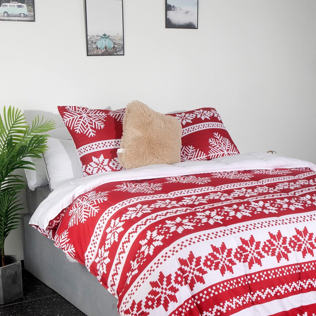 Dekbed Double Face Sneeuw Rood