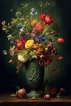 Vaas met bloemen #1 poster - 80 x 120 cm