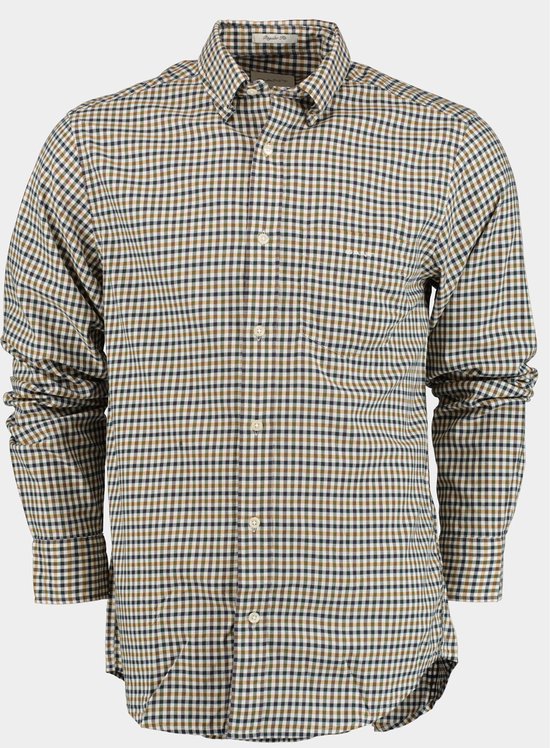 Gant Casual hemd lange mouw Beige Reg Twill Micro Multi Check Sh 3230201/113