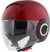 Casque Shark Nano Jet Street Neon rouge mat noir XS - Casque moto / casque scooter luxe