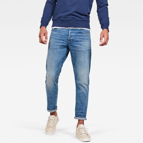 G-STAR 3301 Straight Tapered Jeans - Heren - Worn In Azure - W40 X L34