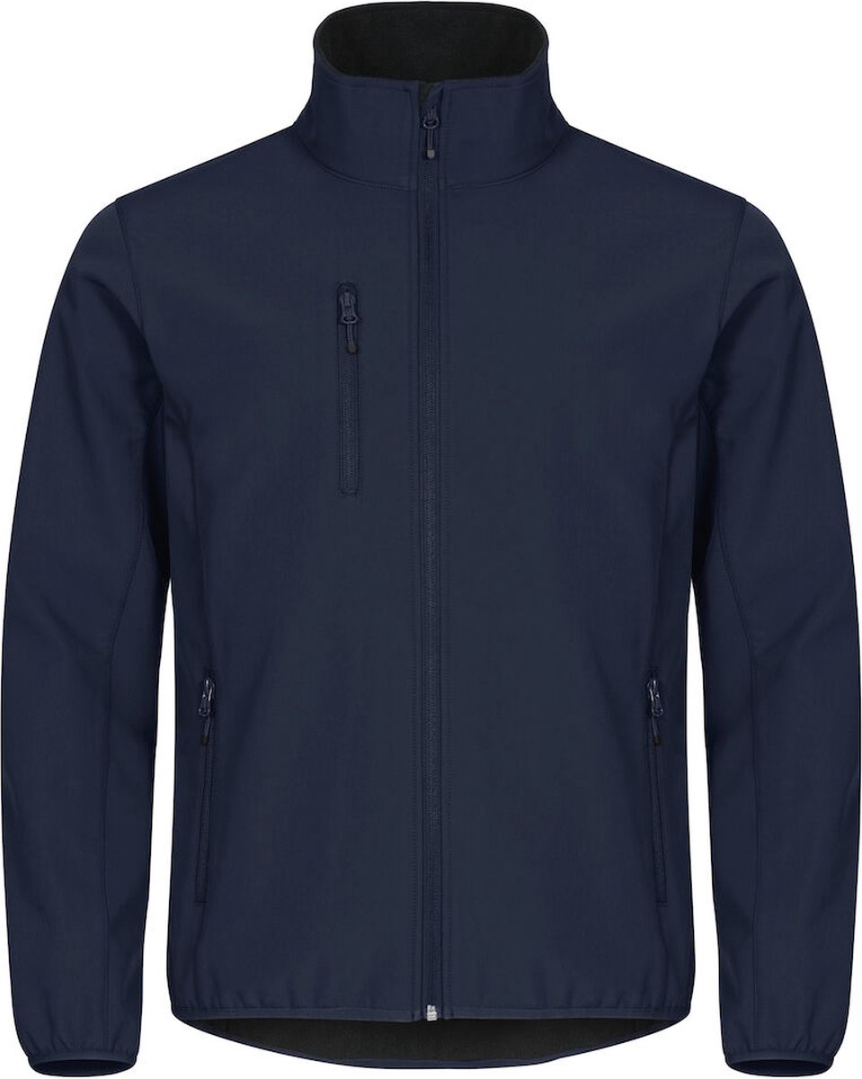 Clique Basic Softshell Jas Heren Donker Navy maat M