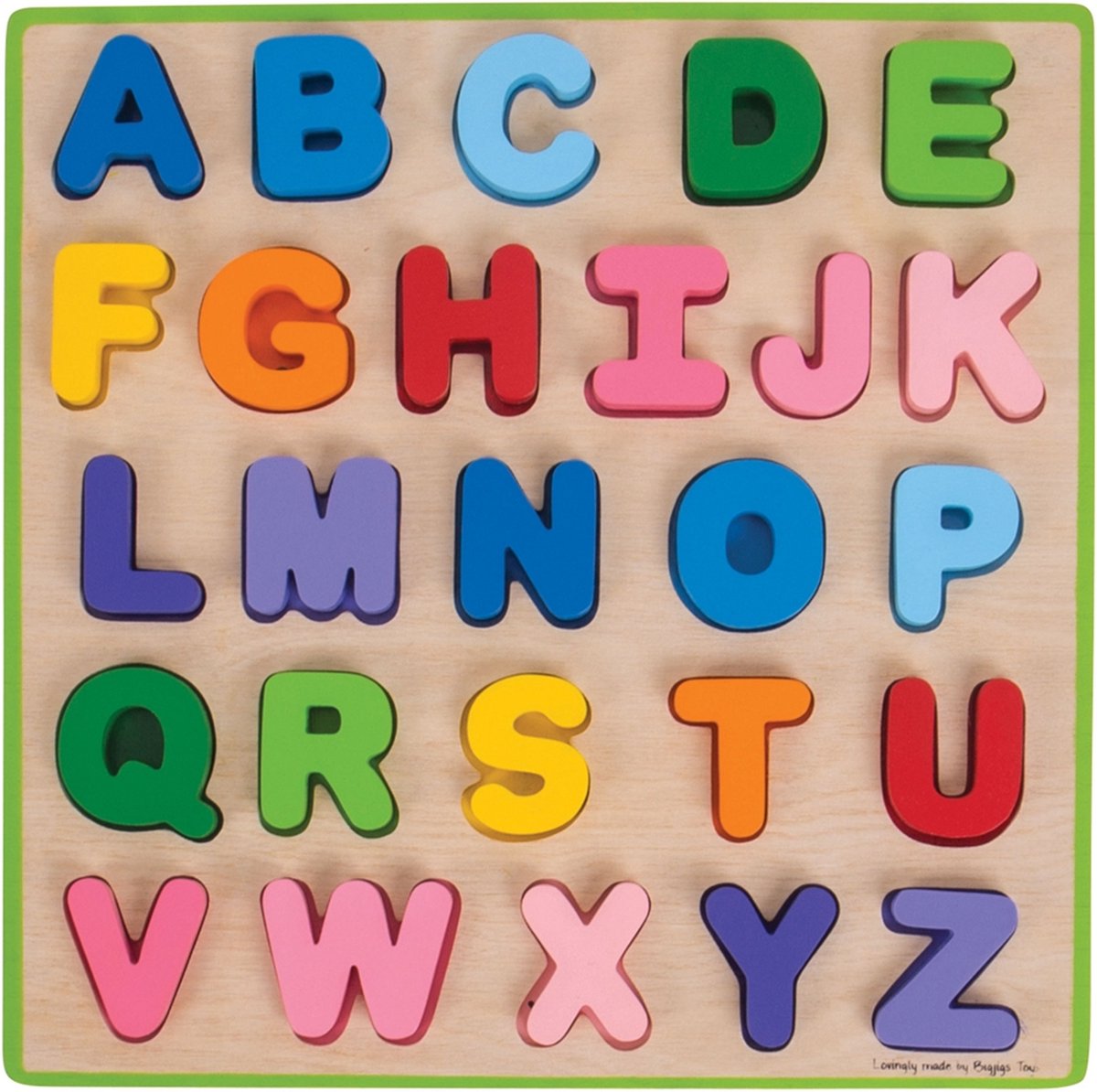 Alphabet En Bois pour Enfants Puzzle Enfant En Bas âge Apprentissage Des  Lettres Majuscules de Jouet de Puzzle