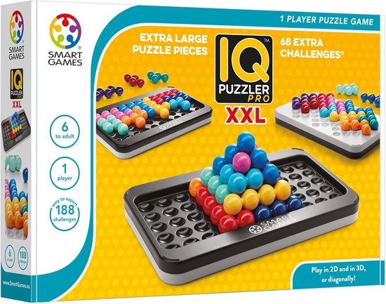 Foto: Smartgames iq puzzler pro xxl 188 opdrachten 2d en 3d puzzels