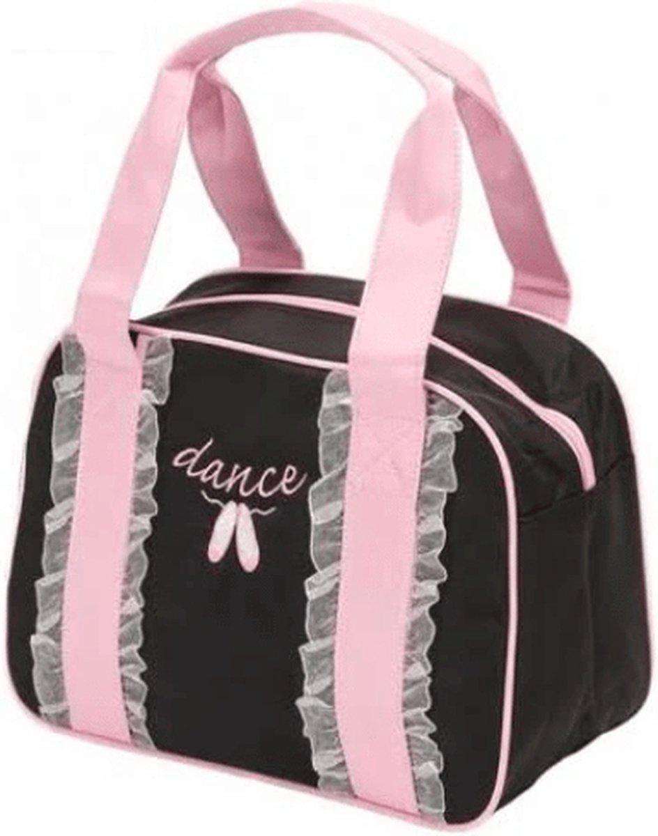 Dancer Dancewear® Ballet tas met rushes | Danstas | Tasje voor ballet | Voor kinderen | Zwart
