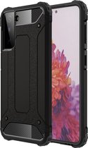 LuxeBass Hoesje geschikt voor Samsung Galaxy S21 - Zwart - Armor case