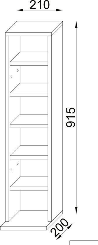 Armoire à compartiments pour armoire CD DVD Milano noyer