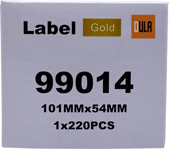 Dula Dymo Compatible Labels Goud 99014 S0722430 Verzend En Naambadge Bol 8941