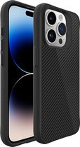 iMoshion Hoesje Geschikt voor iPhone 15 Pro Hoesje Shockproof - iMoshion Rugged Hybrid Carbon Case - Zwart