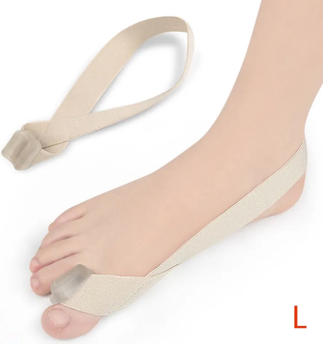 Goedkoopste Hallux Valgus Teencorrector I Teenspreider I Elastische Spanningsband I Teen Recht Maken I 1 Stuk I Maat L I Maat 40-45