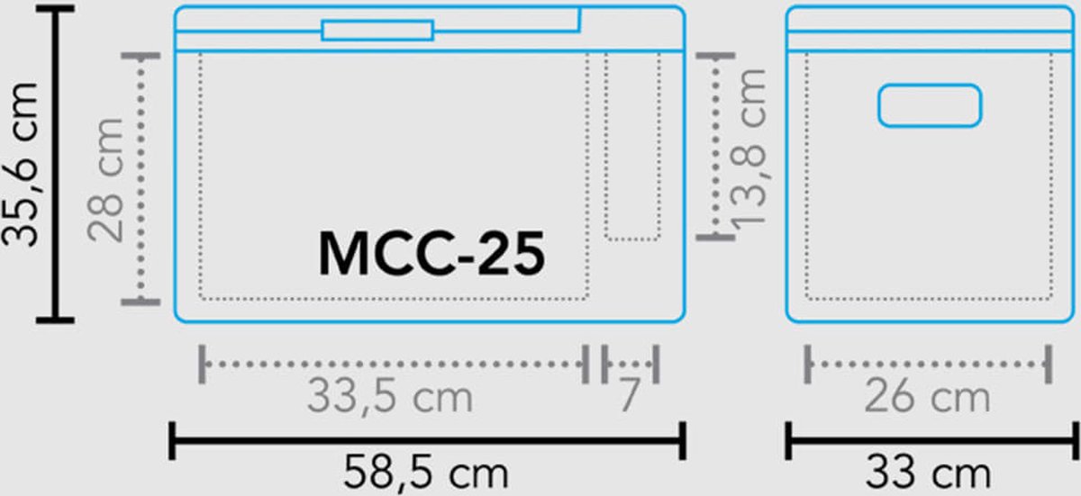 Mestic MCC-25 Koelbox Compressor - AC/DC - 25L – foto 3