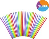 Fjesta Glowsticks - Bâtons Glow avec connecteurs - Bâtons de fête néon - Décoration d'anniversaire - 100 pièces - Multicolore