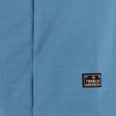 Twinlife Heren Sweater met Rits Gebreid- Trui - Comfortabel - Herfst en Winter - Blauw - 4XL