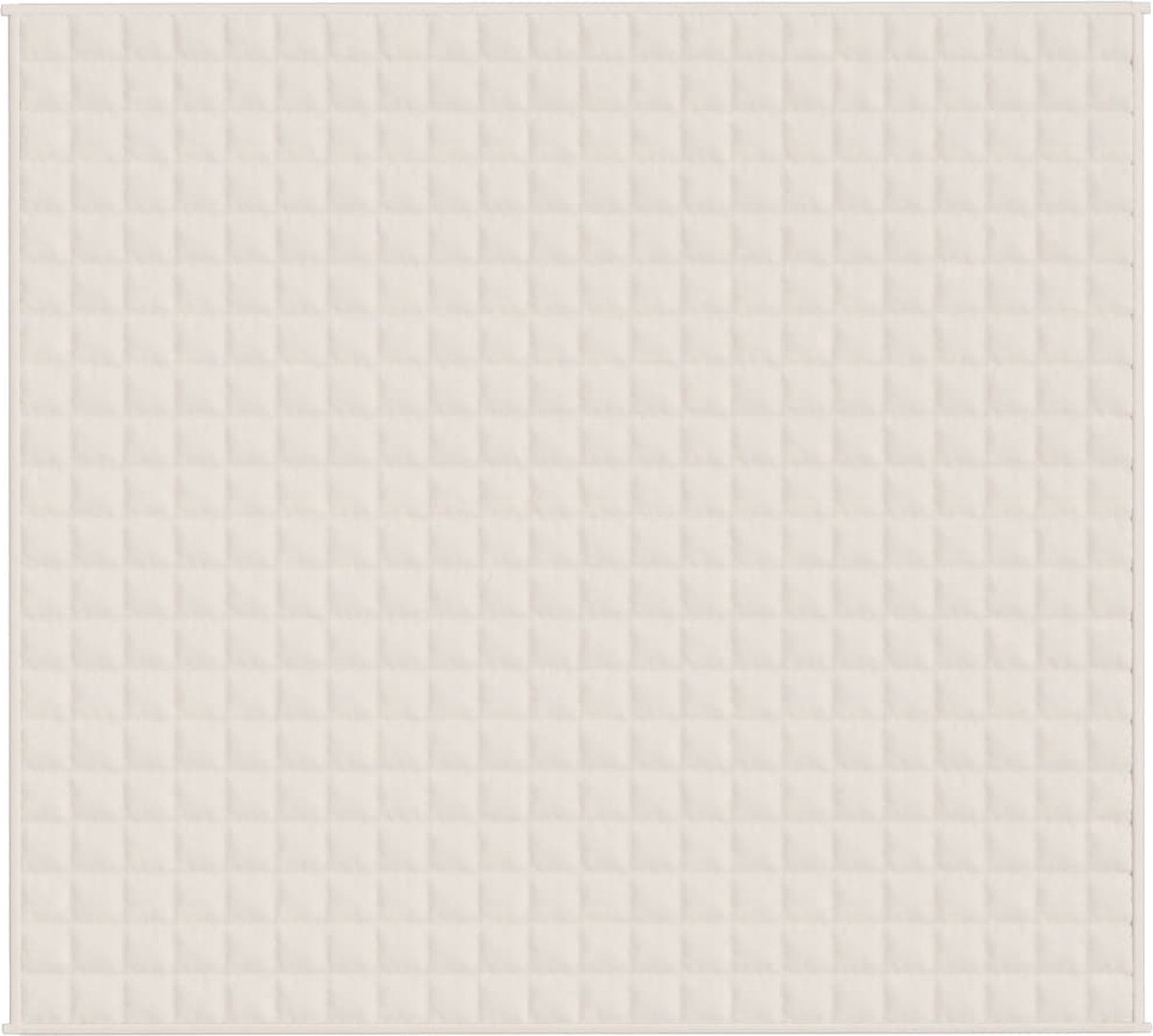 The Living Store Verzwaringsdeken 200x230 cm 13 kg stof lichtcrèmekleurig - Slaapdeken - Verzwaringsdeken - Weighted Blanket - Drukkend Kussen - Relaxatie