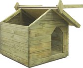 VDXL Hondenhok met opklapbaar dak geïmpregneerd grenenhout