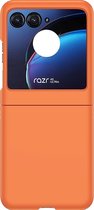 Mobigear Hoesje geschikt voor Motorola Razr 40 Ultra Telefoonhoesje Hardcase | Mobigear Colors Backcover | Razr 40 Ultra Case | Back Cover - Oranje