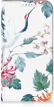 Wallet Bookcase Geschikt voor iPhone 15 Telefoonhoesje Bird Flowers