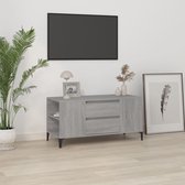 The Living Store Tv-meubel Industrieel - 102 x 44.5 x 50 cm - Grijs Sonoma Eiken