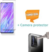 Tempered Glass Screenprotector + camera glass geschikt voor Samsung Galaxy S20 Ultra