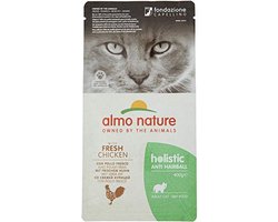Almo Nature Holistic Droogvoer met Anti-Haarbal formule - Kip 400 gram