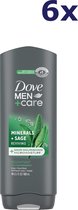 6x Dove Douchegel Men - Care Elements Minerals + sage 400ML