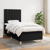 vidaXL-Boxspring-avec-matelas-tissu-noir-80x200-cm