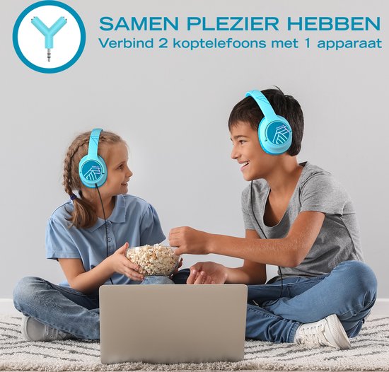 PowerLocus Wireless Headphones for Kids, Bluetooth Kids Headphones, LED Over Ear Lights with 74/85/94dB Volume Limited, 45H Playtime, Built-in Microphone, Two Devices Share