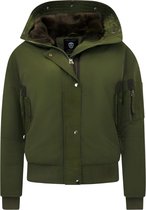 Winterjassen Kort Dames met Capuchon - 8815 - Groen