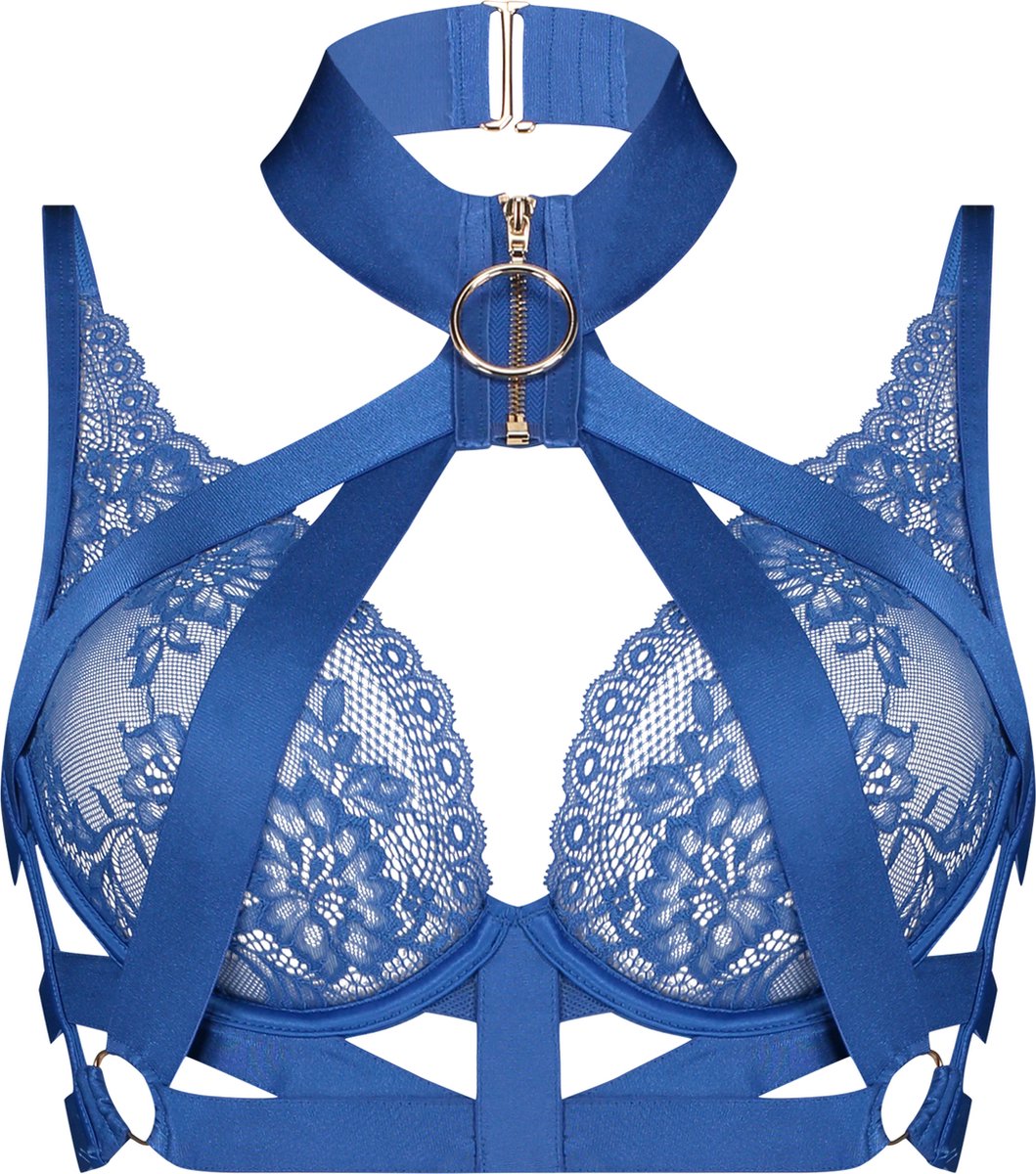 Sweet Longline BH - Blauw Bloemig