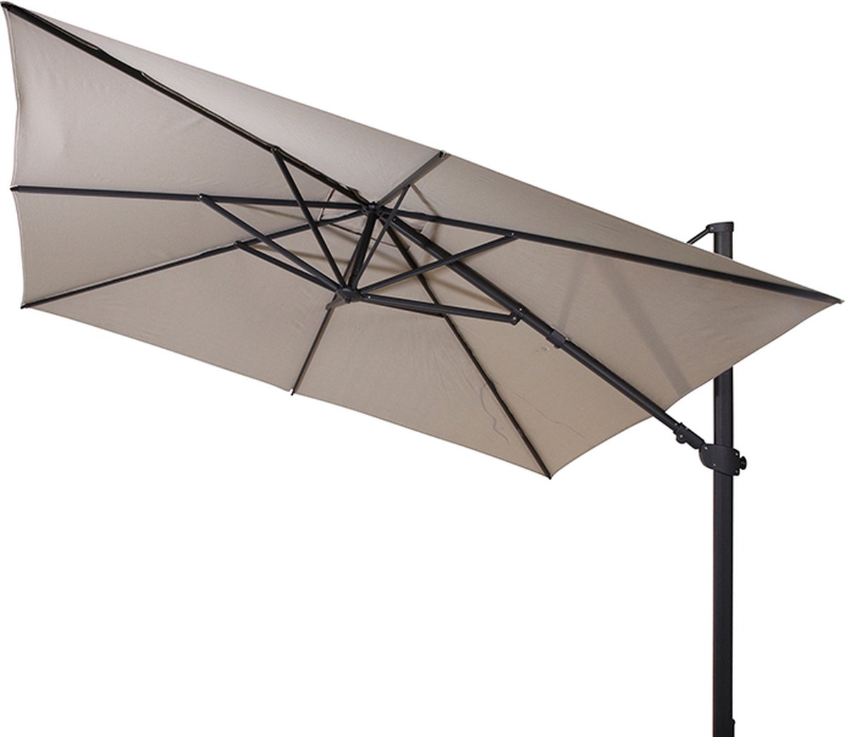 4 Seasons Outdoor Siesta Premium zweefparasol 300 x 300 cm - charcoal
