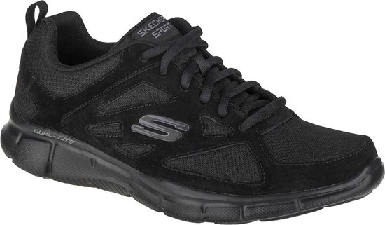 Foto: Skechers equalizer 52748 bbk mannen zwart sneakers maat 44