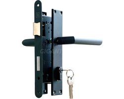 Hermic Deurbeslag Set - Inclusief slot - Zwart