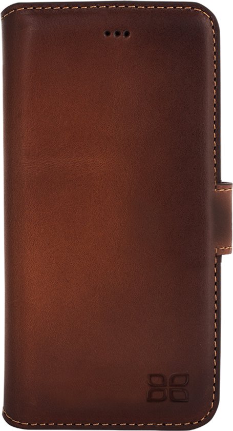 Bouletta iPhone 15 Pro Max Bouletta BookCase en cuir - Cognac Brûlé