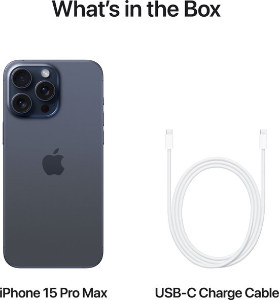 Apple iPhone 15 Pro Max - 512GB - Blauw Titanium