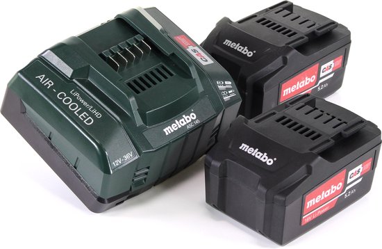Metabo basis accuset 18V met 2x accu 5.2Ah + lader ASC 145 ( 685051380 ...