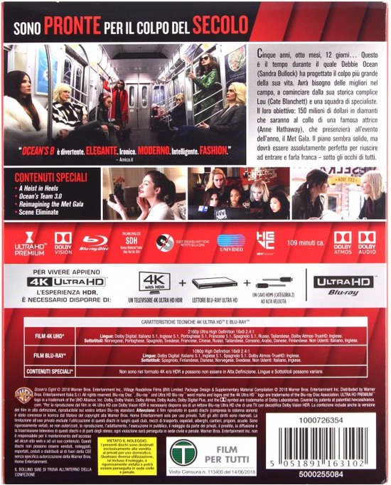 Ocean's 8 [Blu-Ray 4K]+[Blu-Ray]