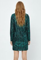 Minus Caia V-Neck Short Glitter Dress Jade Green