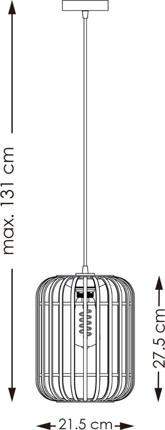 Plafondlamp Nedo cilindrisch, 28,5 cm
