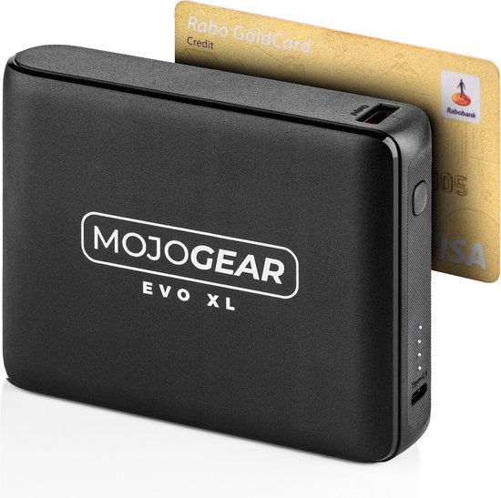 MOJOGEAR EVO XL powerbank 20.000mAh - 3 apparaten tegelijk opladen - 2x USB C + USB A - Geschikt voor snelladen van smartphones/telefoons/smartwatches/tablets en andere devices