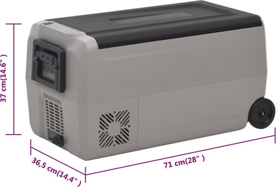 vidaXL - Koelbox - met - wielen - en - adapter - 36 - L - PP - en - PE - zwart - en - grijs van Vidaxl — afbeelding 3
