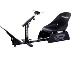 REBBLERS® Rookie Racestoel Junior - Gaming Cockpit simulator - zwarte kuip racestoel - voor Rallyracing, F1 races en andere racegames - incl. vloermat