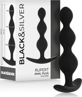 BLACK and SILVER | Black and silver - Rupert Anal Beads 10 Cm
