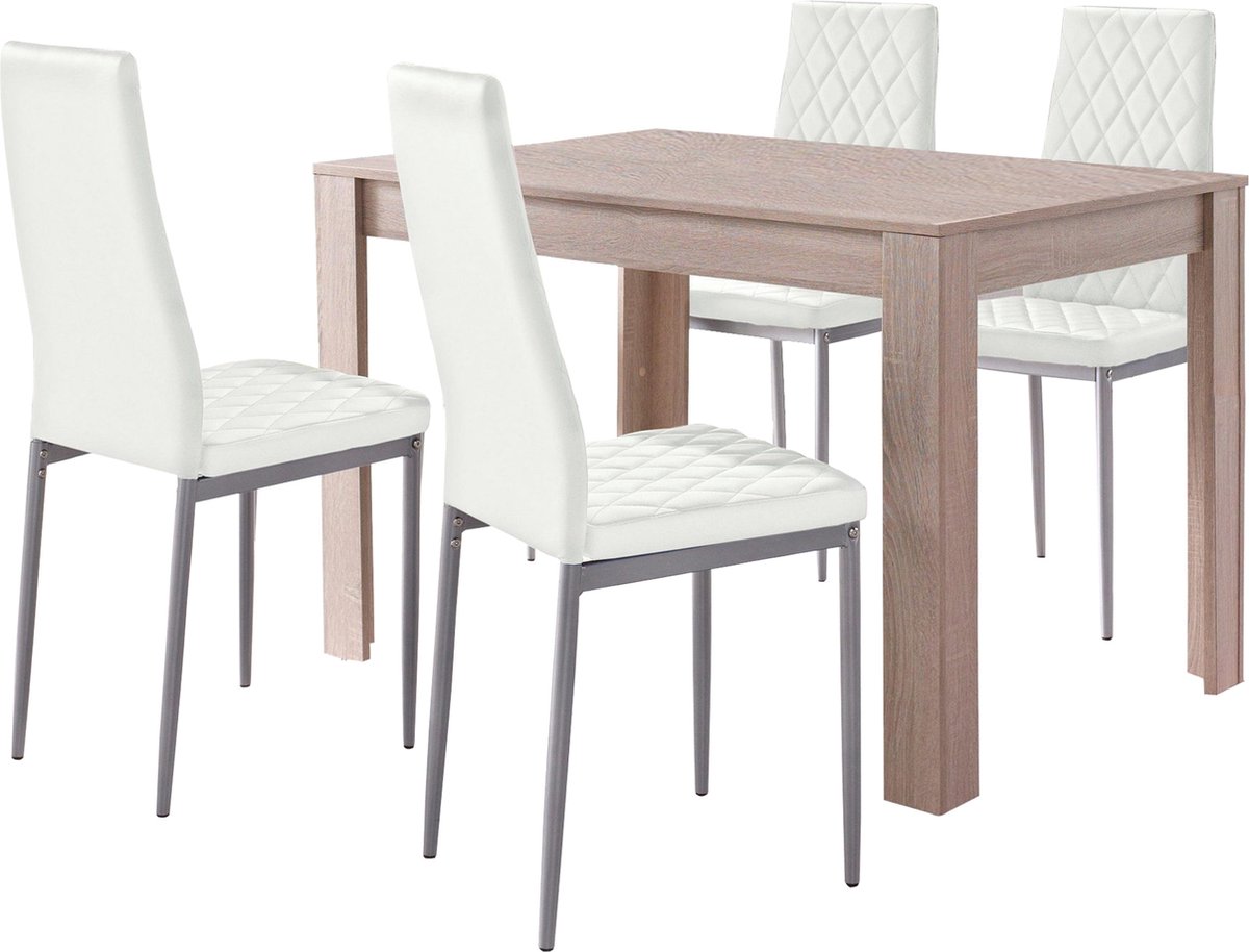 Eetset - 120 cm Tafel - Wit