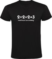 Confused screaming Heren T-shirt - wiskunde - rekenen - school - moeilijk - grappig