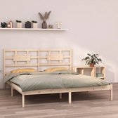 The Living Store Houten Bedframe - Tijdloos Ontwerp - Bed - 205.5 x 205.5 x 100 cm - Massief Grenenhout