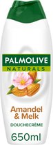 Palmolive Douchecréme Naturals Amandel - 12 x 650 ml - Voordeelverpakking