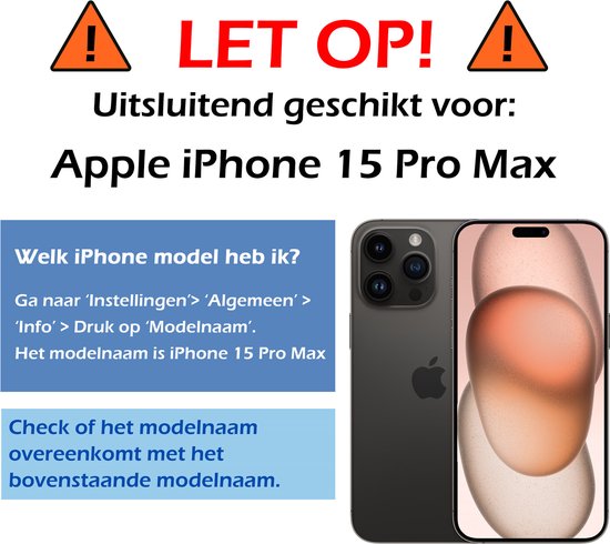 iPhone 15 Pro Max Cover Bookcase Flipcase Book Cover avec protecteur d'écran - iPhone 15 Pro Max Case Book Case - Rose clair