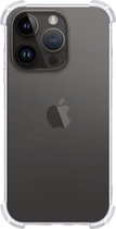 Hoesje Geschikt voor iPhone 15 Pro Hoesje Shock Proof Cover Case Shockproof - Hoes Geschikt voor iPhone 15 Pro Hoes Siliconen Back Case - Transparant